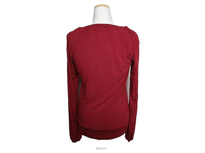 Etro Bordeaux Raffung Bluse Rot - Ansicht 2