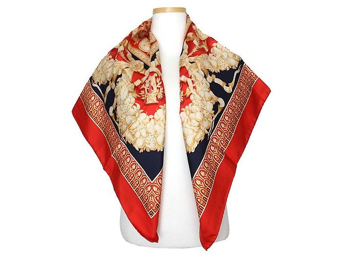 Céline Foulard in seta Mysologie Carré Blu - vista 2