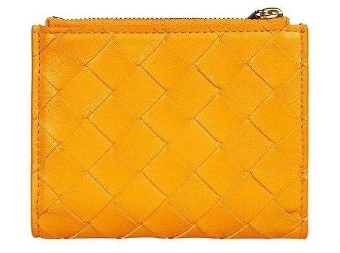 Bottega Veneta Portafoglio bi-fold con zip Marrone - vista 2