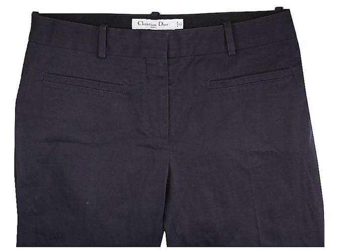 Dior Pantalones de algodón navy Christian Negro - vista 4