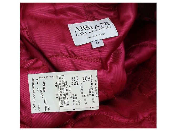 Fuchsia Wollmischung Mantel Armani Collezioni Größe S Mehrfarben - Ansicht 3