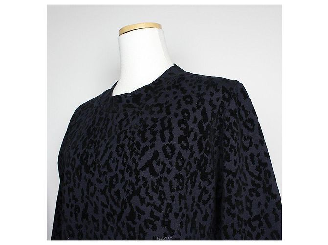 Claudie Pierlot Felpa leopardata Blu - vista 4