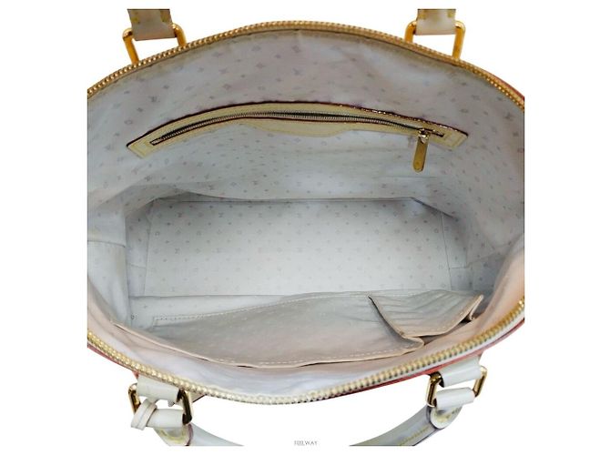 Louis Vuitton Borsa tote in pelle Suhali Lockit Bianco - vista 6