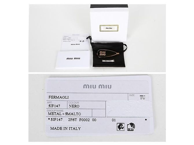 Miu Miu Fermaglio per capelli in metallo smaltato - vista 9