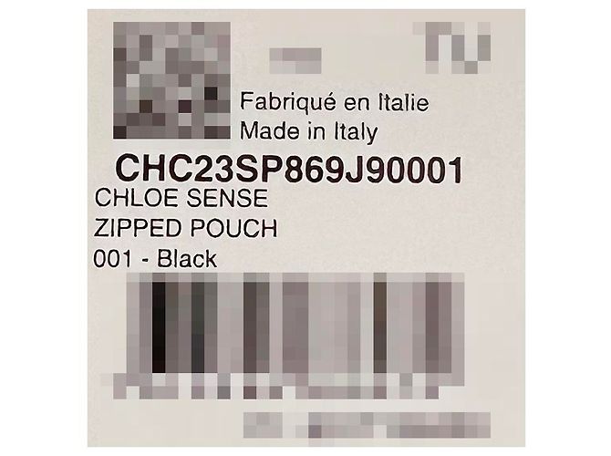 Chloé Bolso clutch de lino y cuero SENSE con logo - Negro - Ansicht 21
