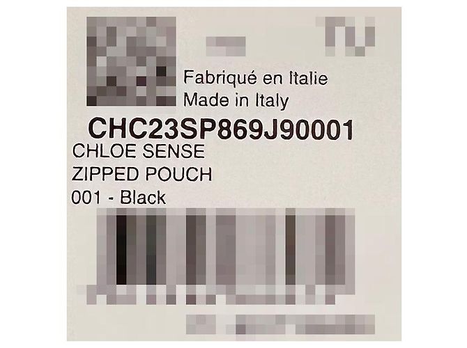 Chloé Bolso clutch de lino y cuero SENSE con logo - Negro - Ansicht 9