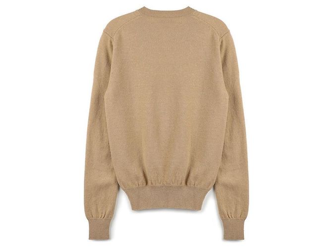 Comme Des Garcons Rundhals-Cardigan mit schwarzen Strassherzen Braun - Ansicht 4