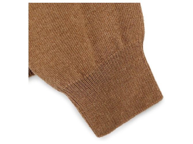 Comme Des Garcons Cardigan Marrone con Patch a Cuore Doppio Rosso - vista 6