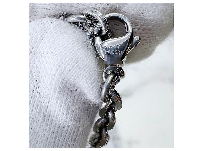 Louis Vuitton Pulsera Placa Monograma Bold Plata - vista 7