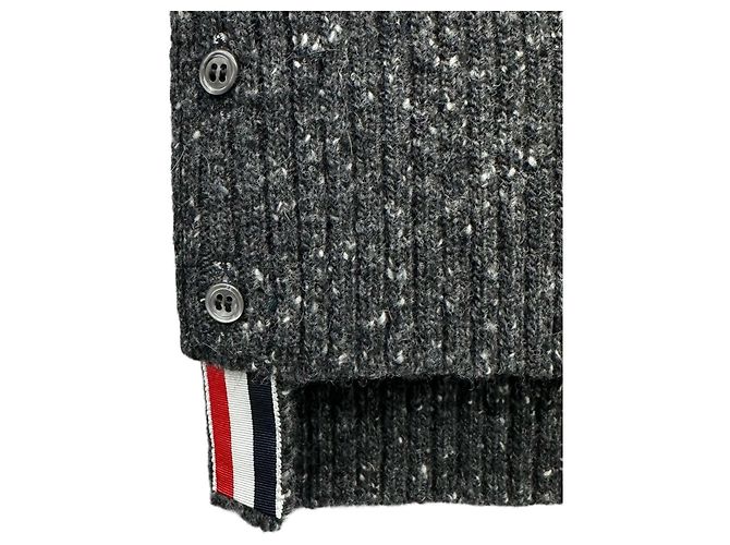 Thom Browne Mohair-Cardigan mit diagonalen Streifen Braun - Ansicht 10