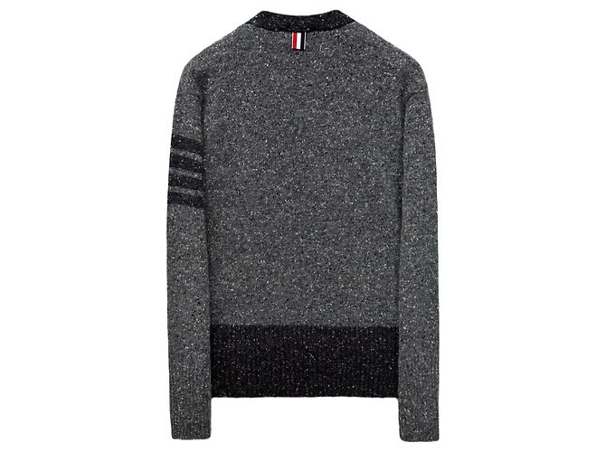 Thom Browne Mohair-Cardigan mit diagonalen Streifen Braun - Ansicht 2