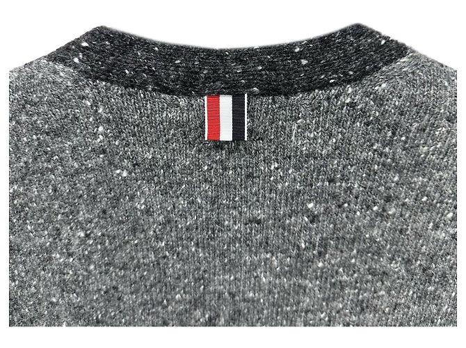 Thom Browne Mohair-Cardigan mit diagonalen Streifen Braun - Ansicht 4
