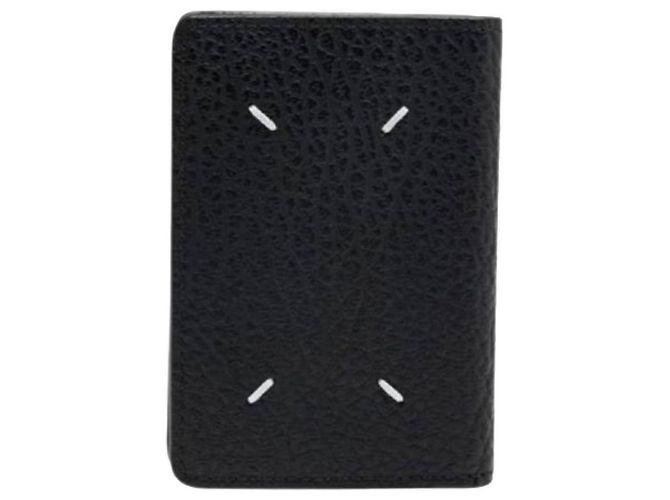 Maison Martin Margiela Portafoglio con pattina e cucitura nera Nero - vista 2