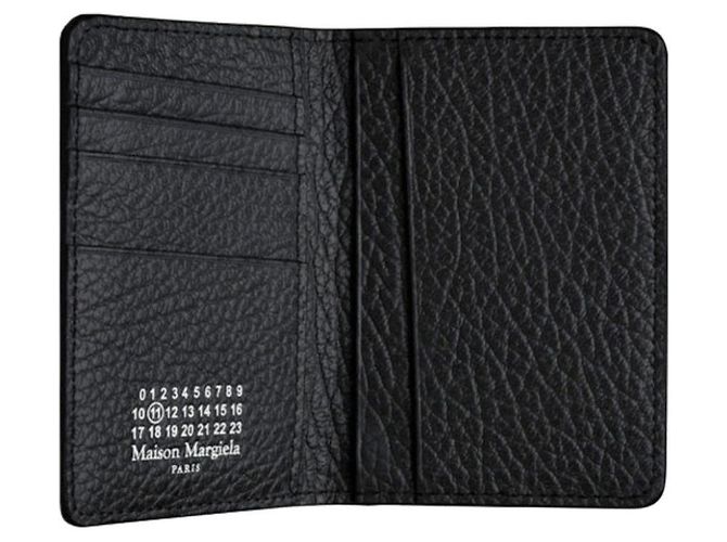Maison Martin Margiela Portafoglio con pattina e cucitura nera Nero - vista 4