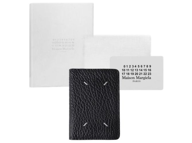 Maison Martin Margiela Portafoglio con pattina e cucitura nera Nero - vista 5