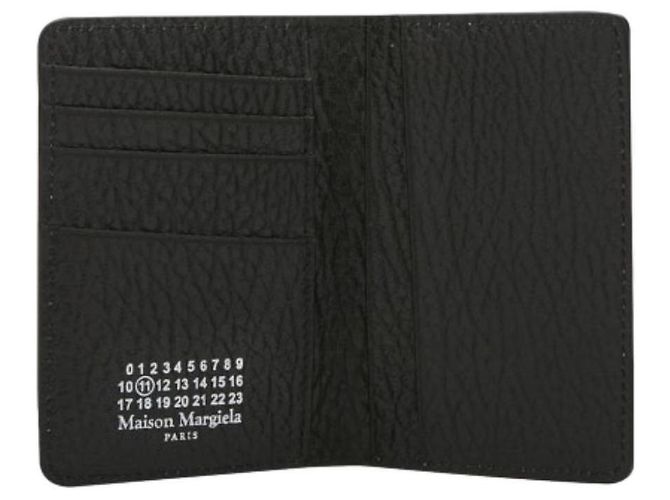 Maison Martin Margiela Portafoglio con pattina e cucitura nera Nero - vista 6