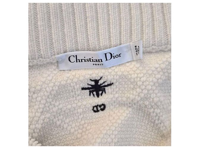 Dior Zip-Cardigan Cannage von Christian Macro Weiß - Ansicht 6