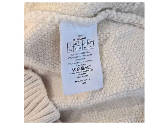 Dior Zip-Cardigan Cannage von Christian Macro Weiß - Ansicht 7
