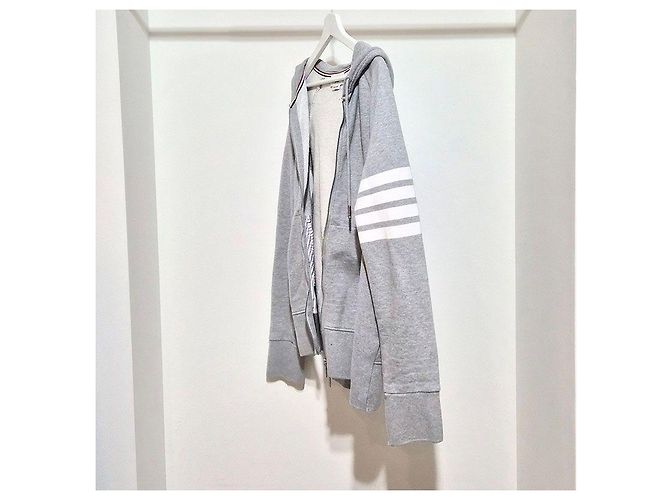 Thom Browne Classic Loopback Hooded Zip-Up - view 2