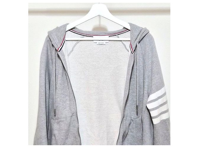 Thom Browne Classic Loopback Hooded Zip-Up - view 4