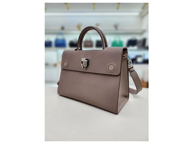 Borsa a tracolla piccola a pois Diorama con manico superiore Marrone - vista 4