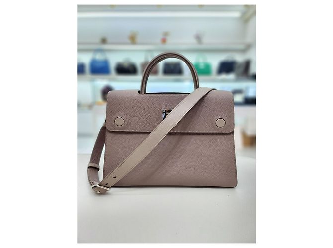 Borsa a tracolla piccola a pois Diorama con manico superiore Marrone - vista 9