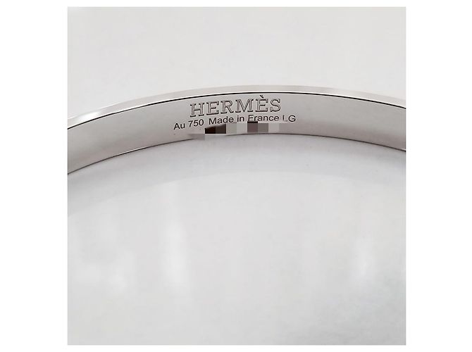 Hermès Bracciale Kelly Modello Piccolo Pieno Diamante Oro Bianco Donna Argento - vista 10