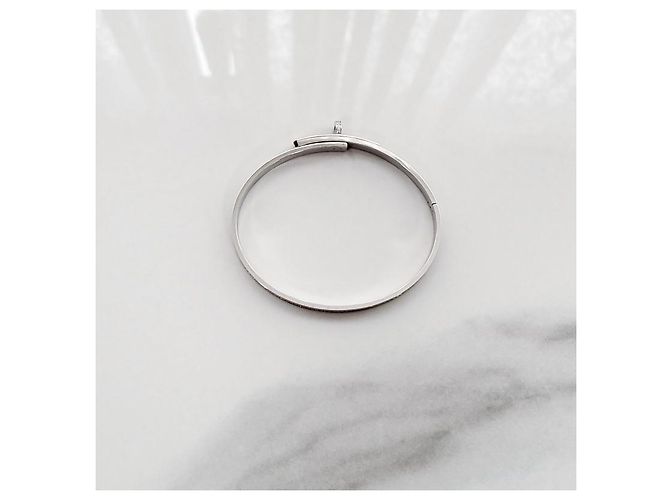 Hermès Bracciale Kelly Modello Piccolo Pieno Diamante Oro Bianco Donna Argento - vista 9