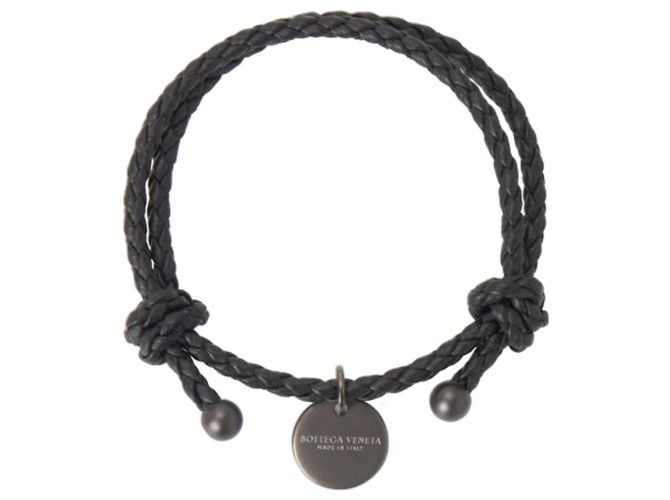 Bottega Veneta Bracciale in Nappa Intrecciato Nero - vista 2