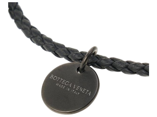 Bottega Veneta Bracciale in Nappa Intrecciato Nero - vista 8
