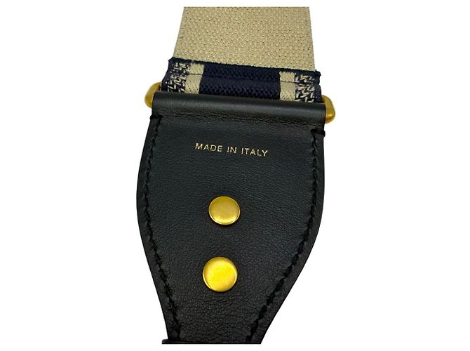 Dior Cinghia per spalla in tessuto con logo ricamato - Blu navy - vista 4
