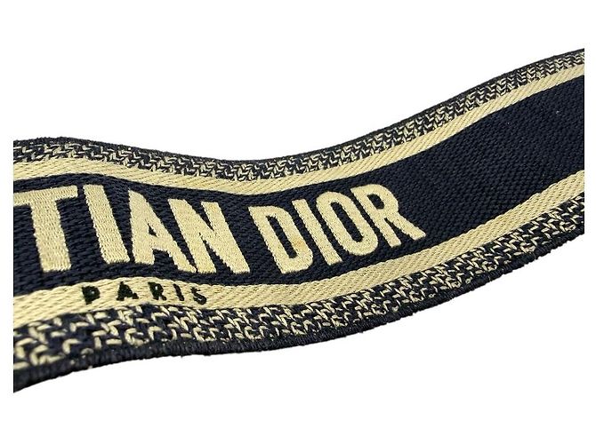 Dior Cinghia per spalla in tessuto con logo ricamato - Blu navy - vista 5