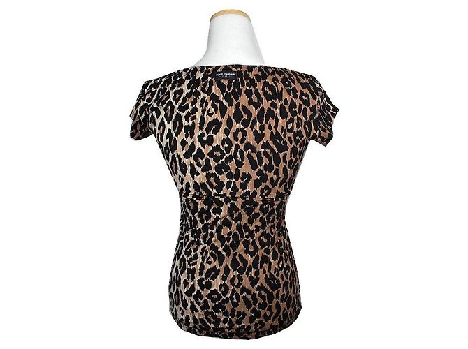 Dolce & Gabbana Top de Leopardo Dolce Gabbana Ropa Interior Castaño - vista 2