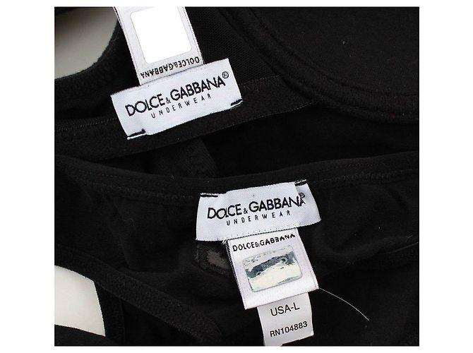 Dolce & Gabbana Conjunto de ropa interior negra Negro - vista 6
