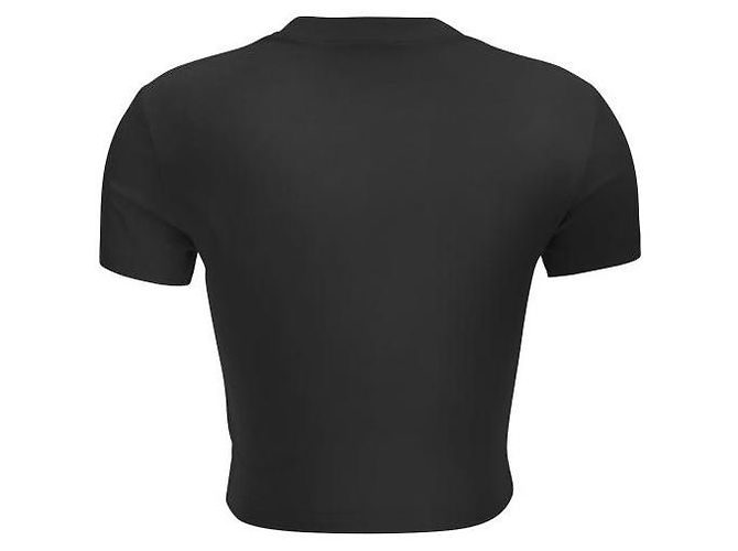 Versace Barock T-Shirt mit Kristallumriss Schwarz - Ansicht 5
