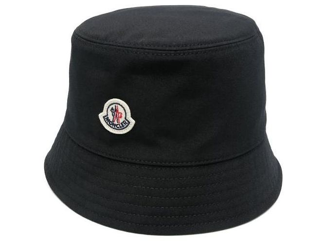 Moncler Cappello bucket in cotone Nero - vista 4