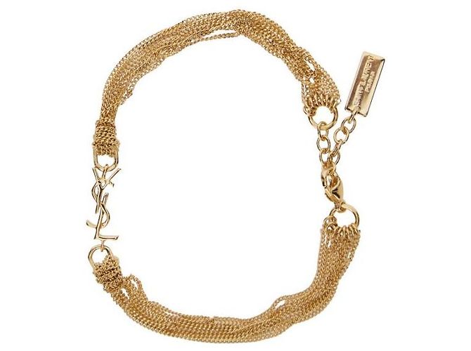Saint Laurent Bracciale con nappine in metallo D'oro - vista 4