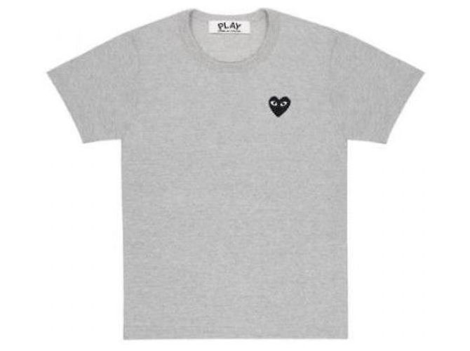 Comme Des Garcons Kurzarm-T-Shirt mit schwarzem Herz-Patch AX Braun - Ansicht 4