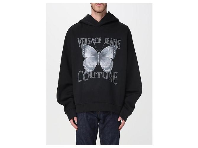 Versace Lockere Passform Hoodie Cabinet de Curiosité Schwarz - Ansicht 4