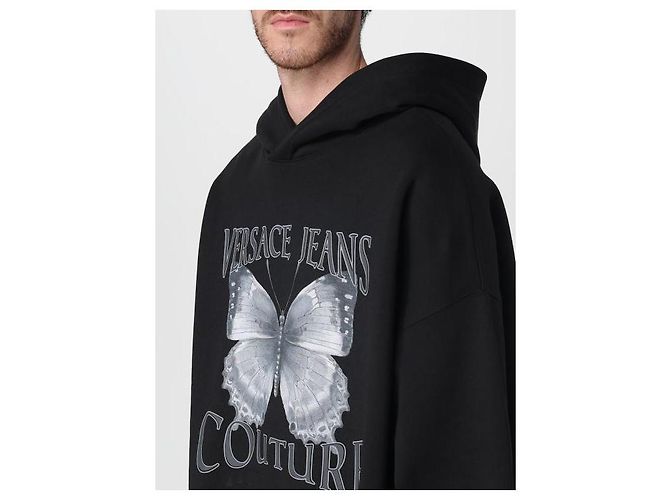 Versace Lockere Passform Hoodie Cabinet de Curiosité Schwarz - Ansicht 6