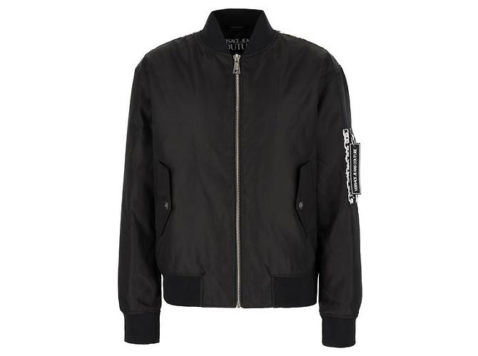 Versace Giacca Bomber a Righe Nero - vista 4