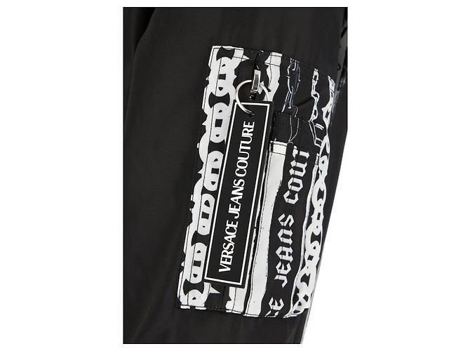 Versace Giacca Bomber a Righe Nero - vista 6