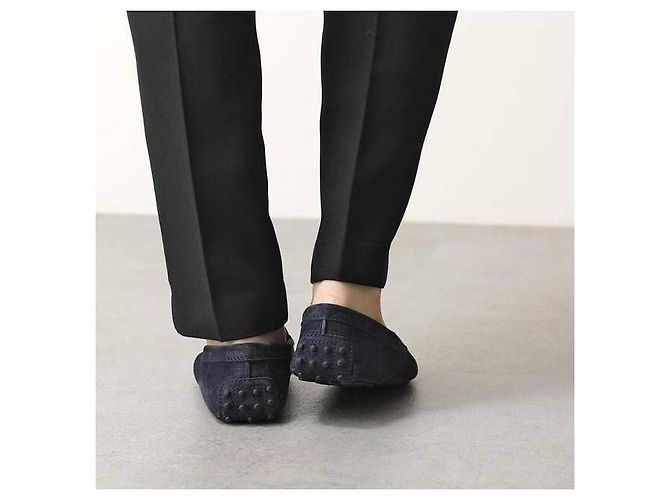 Tod's Stivali in suede e pelle blu scuro - vista 6