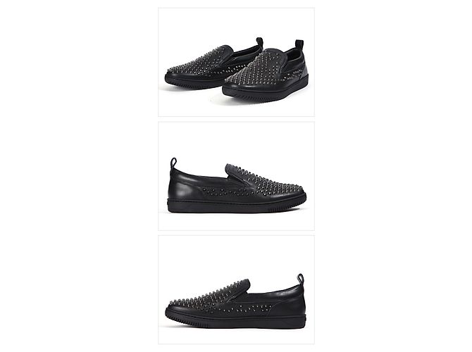 Versace Mocassini con borchie metalliche Nero - vista 3