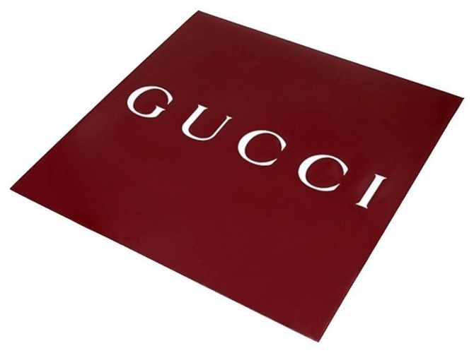 Gucci Sciarpa bicolore in lana e seta jacquard GG Marrone - vista 11