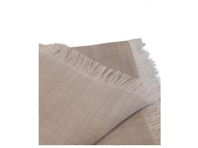 Gucci Sciarpa bicolore in lana e seta jacquard GG Marrone - vista 9