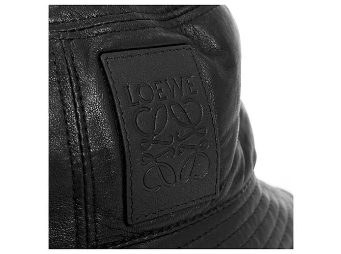 Loewe Fischer Bucket Hat aus Napa-Leder mit Anagramm-Logo-Patch Schwarz - Ansicht 4