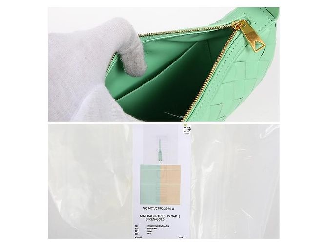 Bottega Veneta Mini borsa a spalla Sunrise Verde - vista 11