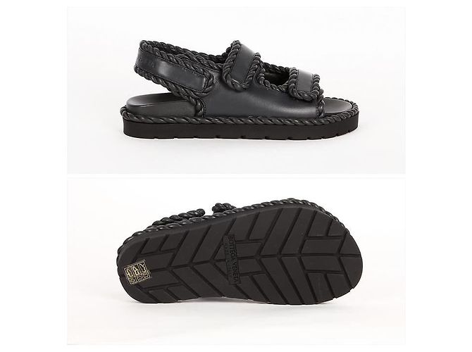 Bottega Veneta Sandali Slingback Piani Jack Nero - vista 11