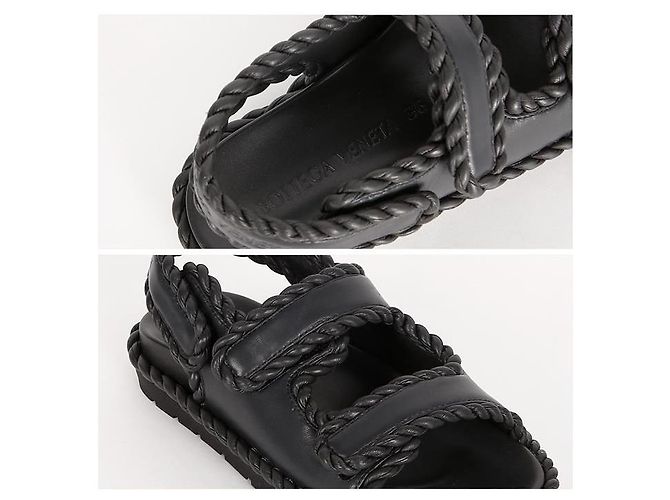 Bottega Veneta Sandali Slingback Piani Jack Nero - vista 4